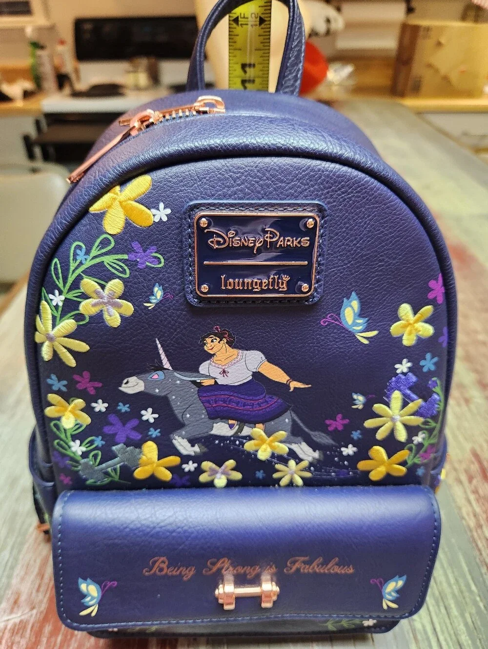 Disney Parks Loungefly Encanto Luisa mini backpack bag Strong is Fabulous NWT